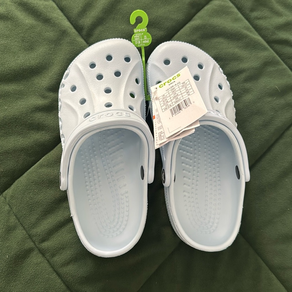 Brand new baby blue baya Crocs clog